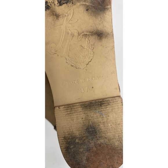 Free People Womens SZ 37 7 Leather Wrap Gladiator Sandals Brown Lace Thong - Picture 6 of 7